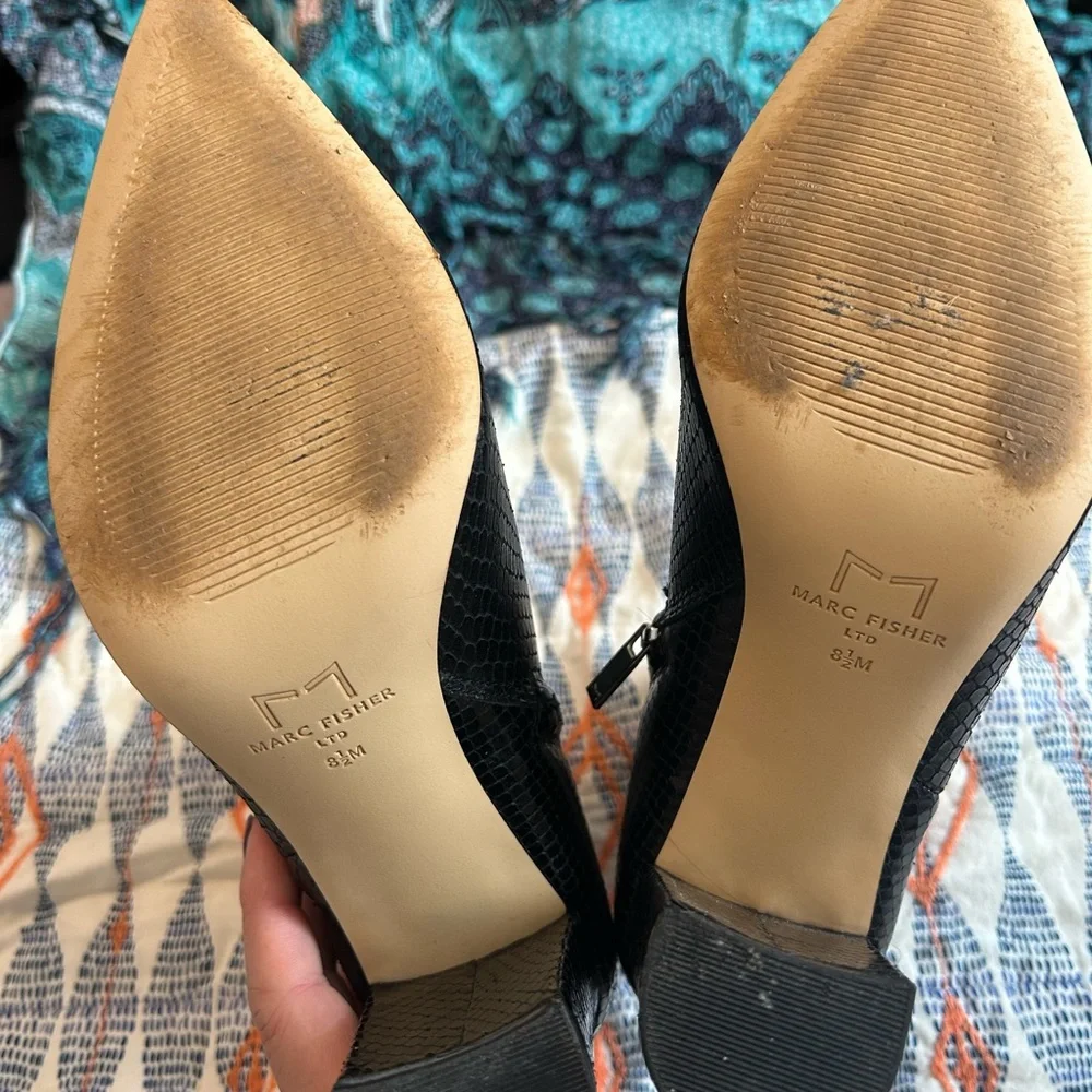 Marc Fisher Black Ankle Boots - Picture 5 of 5